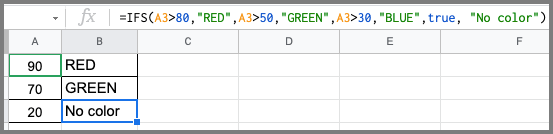 google sheets nested if