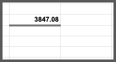 double underline in google sheets