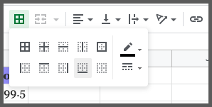 bottom border in google sheets