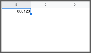 zip code with leading zero in google sheets