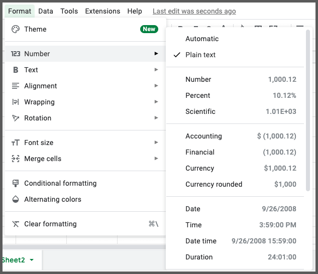 google sheets cell padding