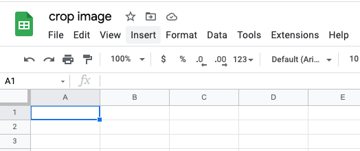 crop image in google sheets