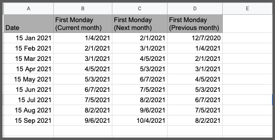 get-first-monday-of-month-in-google-sheets-in-30s-or-less