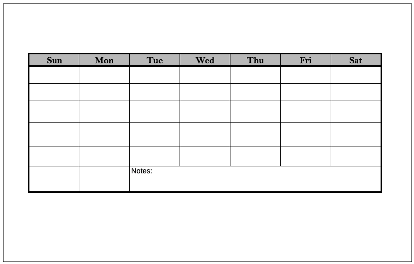 Free Blank Calendar Template Google Sheets