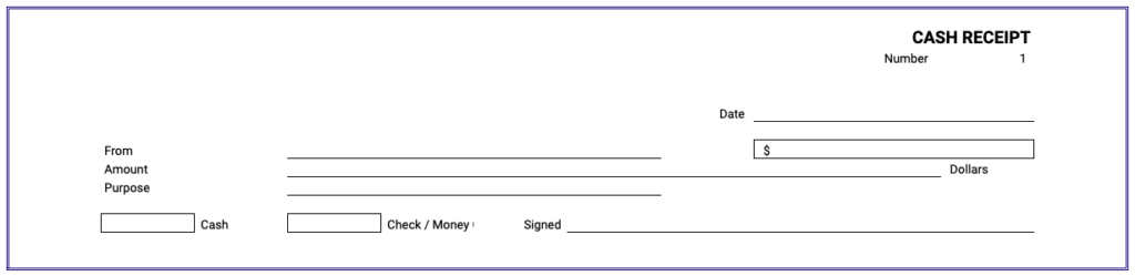 Free Cash Receipt Template Google Sheets