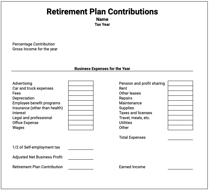 Free Retirement Plan Contribution Template Google Sheets